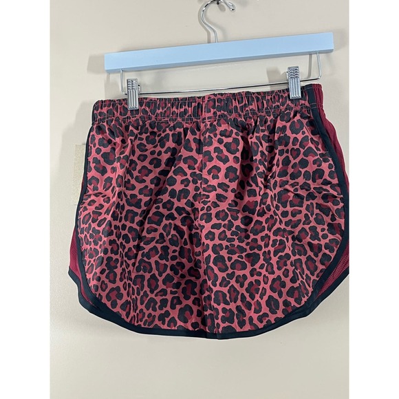 Nike Running Shorts Womens Small Dri FIT Dry Tempo 3 Inch Cedar Red Leopard M - Picture 3 of 3
